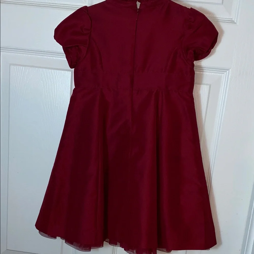 GAP Burgundy Kids Formal Dress Bow Detail Wedding Holiday 4 Year Old Toddler